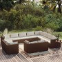 Gartenmöbel-Set 12-teilig und braune synthetische Rattankissen von vidaXL, Gartensets - Ref: Foro24-3102890, Preis: 1,00 €, R...