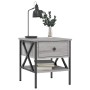 Sonoma gray engineered wood bedside table 40x42x45 cm by vidaXL, Nightstands - Ref: Foro24-825959, Price: 47,57 €, Discount: %