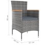 Juego de comedor de jardín 9 piezas con cojines gris de vidaXL, Conjuntos de jardín - Ref: Foro24-3103601, Precio: 710,99 €, ...