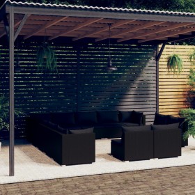 Garden furniture set 13 pieces black synthetic rattan cushions by vidaXL, Garden sets - Ref: Foro24-3102856, Price: 1,00 €, D...