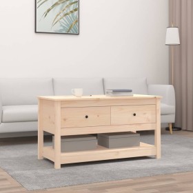 Mesa de centro de madera maciza de pino 102x49x55 cm de vidaXL, Mesas de centro - Ref: Foro24-820921, Precio: 104,99 €, Descu...