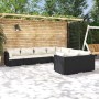 Gartenmöbel-Set 8-teilig und schwarze synthetische Rattankissen von vidaXL, Gartensets - Ref: Foro24-3102751, Preis: 792,50 €...