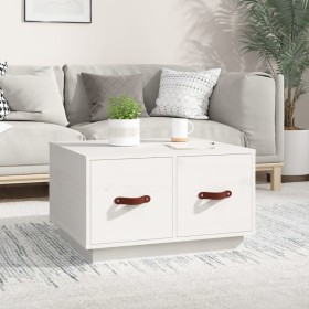 Solid white pine wood coffee table 60x53x35 cm by vidaXL, Coffee table - Ref: Foro24-820967, Price: 94,99 €, Discount: %