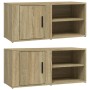 Mueble TV 2 uds madera contrachapada roble Sonoma 80x31,5x36 cm de vidaXL, Muebles TV - Ref: Foro24-819443, Precio: 70,99 €, ...