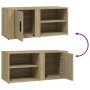 Mueble TV 2 uds madera contrachapada roble Sonoma 80x31,5x36 cm de vidaXL, Muebles TV - Ref: Foro24-819443, Precio: 70,99 €, ...