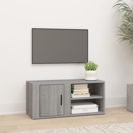 Sonoma gray plywood TV cabinet 80x31.5x36 cm by vidaXL, TV Furniture - Ref: Foro24-819448, Price: 43,77 €, Discount: %