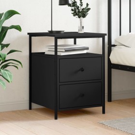 Engineered wood black bedside table 44x45x60 cm by vidaXL, Nightstands - Ref: Foro24-826003, Price: 63,77 €, Discount: %