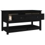 Mesa de centro de madera maciza de pino negro 102x49x55 cm de vidaXL, Mesas de centro - Ref: Foro24-820925, Precio: 124,99 €,...