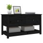 Mesa de centro de madera maciza de pino negro 102x49x55 cm de vidaXL, Mesas de centro - Ref: Foro24-820925, Precio: 124,99 €,...