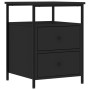 Engineered wood black bedside table 44x45x60 cm by vidaXL, Nightstands - Ref: Foro24-826003, Price: 71,63 €, Discount: %