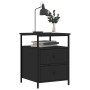 Engineered wood black bedside table 44x45x60 cm by vidaXL, Nightstands - Ref: Foro24-826003, Price: 71,63 €, Discount: %