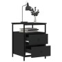 Engineered wood black bedside table 44x45x60 cm by vidaXL, Nightstands - Ref: Foro24-826003, Price: 71,63 €, Discount: %