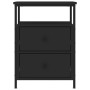 Engineered wood black bedside table 44x45x60 cm by vidaXL, Nightstands - Ref: Foro24-826003, Price: 71,63 €, Discount: %