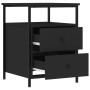 Engineered wood black bedside table 44x45x60 cm by vidaXL, Nightstands - Ref: Foro24-826003, Price: 71,63 €, Discount: %