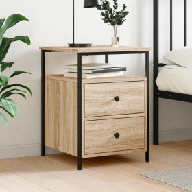 Sonoma oak engineered wood bedside table 44x45x60 cm by vidaXL, Nightstands - Ref: Foro24-826005, Price: 70,82 €, Discount: %