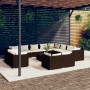 Garden furniture set 13 pieces and brown synthetic rattan cushions by vidaXL, Garden sets - Ref: Foro24-3102898, Price: 1,00 ...