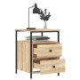 Sonoma oak engineered wood bedside table 44x45x60 cm by vidaXL, Nightstands - Ref: Foro24-826005, Price: 65,01 €, Discount: %