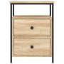 Sonoma oak engineered wood bedside table 44x45x60 cm by vidaXL, Nightstands - Ref: Foro24-826005, Price: 65,01 €, Discount: %