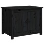 Mesa de centro de madera maciza de pino negro 71x49x55 cm de vidaXL, Mesas de centro - Ref: Foro24-820930, Precio: 84,99 €, D...