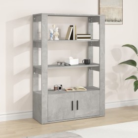 Aparador de madera contrachapada gris hormigón 80x30x119,5 cm de vidaXL, Aparadores - Ref: Foro24-819472, Precio: 73,99 €, De...