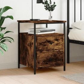 Smoked oak engineered wood bedside table 44x45x60 cm by vidaXL, Nightstands - Ref: Foro24-826007, Price: 62,61 €, Discount: %