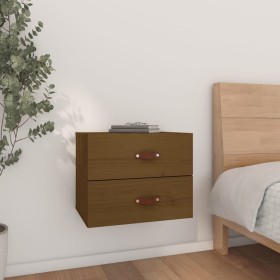 Honey brown wall bedside table 50x36x40 cm by vidaXL, Lockers and storage cabinets - Ref: Foro24-820982, Price: 51,99 €, Disc...