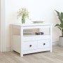 Solid white pine wood coffee table 71x49x55 cm by vidaXL, Coffee table - Ref: Foro24-820937, Price: 86,84 €, Discount: %