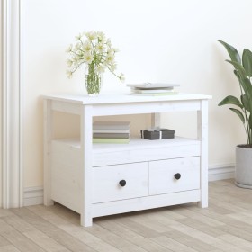 Solid white pine wood coffee table 71x49x55 cm by vidaXL, Coffee table - Ref: Foro24-820937, Price: 102,99 €, Discount: %