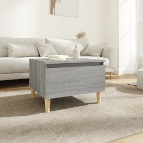 Mesa auxiliar madera contrachapada gris Sonoma 50x46x35 cm de vidaXL, Mesas auxiliares - Ref: Foro24-819512, Precio: 42,99 €,...