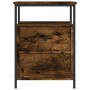 Smoked oak engineered wood bedside table 44x45x60 cm by vidaXL, Nightstands - Ref: Foro24-826007, Price: 57,83 €, Discount: %