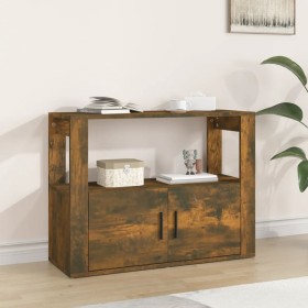 Aparador madera contrachapada color roble ahumado 80x30x60 cm de vidaXL, Aparadores - Ref: Foro24-819457, Precio: 61,99 €, De...