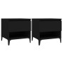 2 black plywood side tables 50x46x50 cm by vidaXL, Side tables - Ref: Foro24-819551, Price: 60,16 €, Discount: %