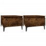 Side tables 2 units smoked oak plywood 50x46x35 cm by vidaXL, Side tables - Ref: Foro24-819527, Price: 76,15 €, Discount: %