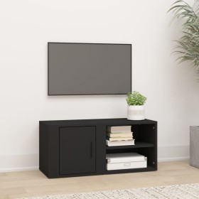 Black plywood TV cabinet 80x31.5x36 cm by vidaXL, TV Furniture - Ref: Foro24-819438, Price: 48,99 €, Discount: %