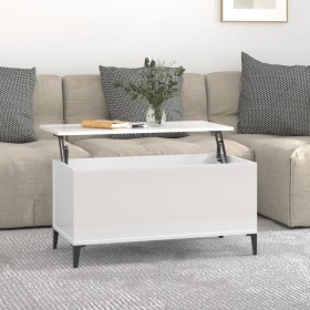 Couchtisch aus glänzend weißem Sperrholz, 90 x 44,5 x 45 cm von vidaXL, Couchtisch - Ref: Foro24-819590, Preis: 78,01 €, Raba...