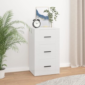 Glossy white plywood sideboard 40x33x70 cm by vidaXL, Sideboards - Ref: Foro24-819422, Price: 61,19 €, Discount: %