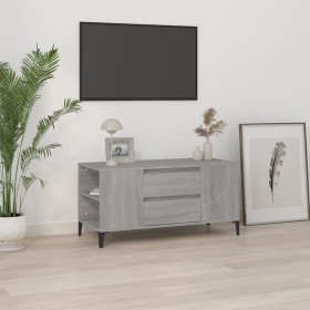 Sonoma gray plywood TV cabinet 102x44.5x50 cm by vidaXL, TV Furniture - Ref: Foro24-819610, Price: 83,09 €, Discount: %