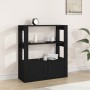 Aparador de madera contrachapada negro 80x30x90 cm de vidaXL, Aparadores - Ref: Foro24-819461, Precio: 60,49 €, Descuento: %