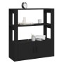 Aparador de madera contrachapada negro 80x30x90 cm de vidaXL, Aparadores - Ref: Foro24-819461, Precio: 60,49 €, Descuento: %