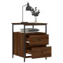 Oak brown engineered wood bedside table 44x45x60 cm by vidaXL, Nightstands - Ref: Foro24-826011, Price: 67,99 €, Discount: %