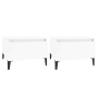 Side tables 2 units glossy white plywood 50x46x35 cm by vidaXL, Side tables - Ref: Foro24-819521, Price: 81,54 €, Discount: %