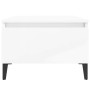 Mesas auxiliares 2 uds contrachapada blanco brillo 50x46x35 cm de vidaXL, Mesas auxiliares - Ref: Foro24-819521, Precio: 81,5...