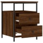 Oak brown engineered wood bedside table 44x45x60 cm by vidaXL, Nightstands - Ref: Foro24-826011, Price: 67,99 €, Discount: %