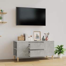 Concrete gray plywood TV cabinet 102x44.5x50 cm by vidaXL, TV Furniture - Ref: Foro24-819600, Price: 78,99 €, Discount: %