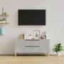 Concrete gray plywood TV cabinet 102x44.5x50 cm by vidaXL, TV Furniture - Ref: Foro24-819600, Price: 78,69 €, Discount: %