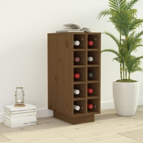 Botellero madera maciza de pino marrón miel 23x34x61 cm de vidaXL, Botelleros - Ref: Foro24-820974, Precio: 76,99 €, Descuent...