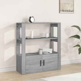 Aparador de madera contrachapada gris Sonoma 80x30x90 cm de vidaXL, Aparadores - Ref: Foro24-819466, Precio: 76,99 €, Descuen...