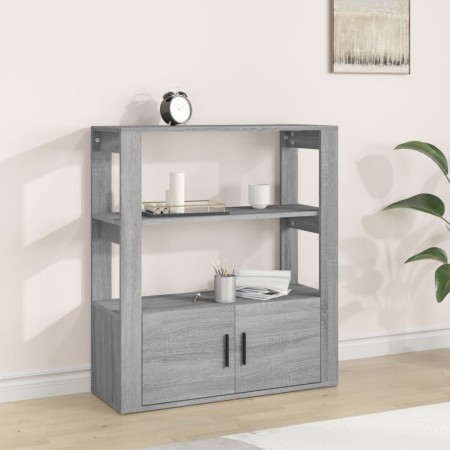 Aparador de madera contrachapada gris Sonoma 80x30x90 cm de vidaXL, Aparadores - Ref: Foro24-819466, Precio: 77,28 €, Descuen...