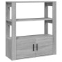 Aparador de madera contrachapada gris Sonoma 80x30x90 cm de vidaXL, Aparadores - Ref: Foro24-819466, Precio: 77,28 €, Descuen...