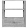 Aparador de madera contrachapada gris Sonoma 80x30x90 cm de vidaXL, Aparadores - Ref: Foro24-819466, Precio: 77,28 €, Descuen...